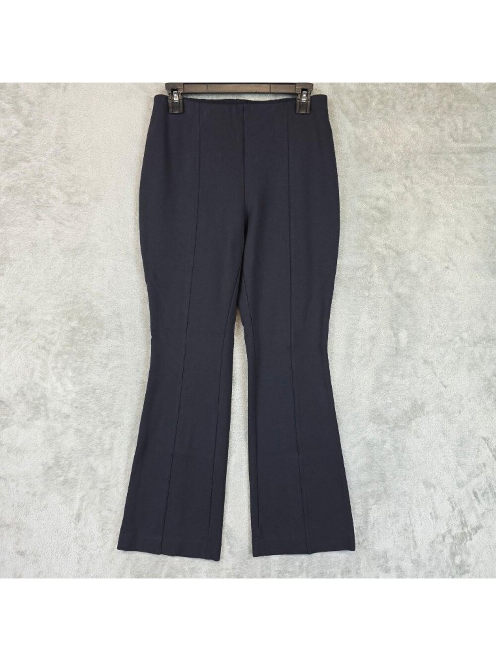 Calvin Klein Dress Pants Womens M Black Knit Slim Flare Pull On Stretch Office